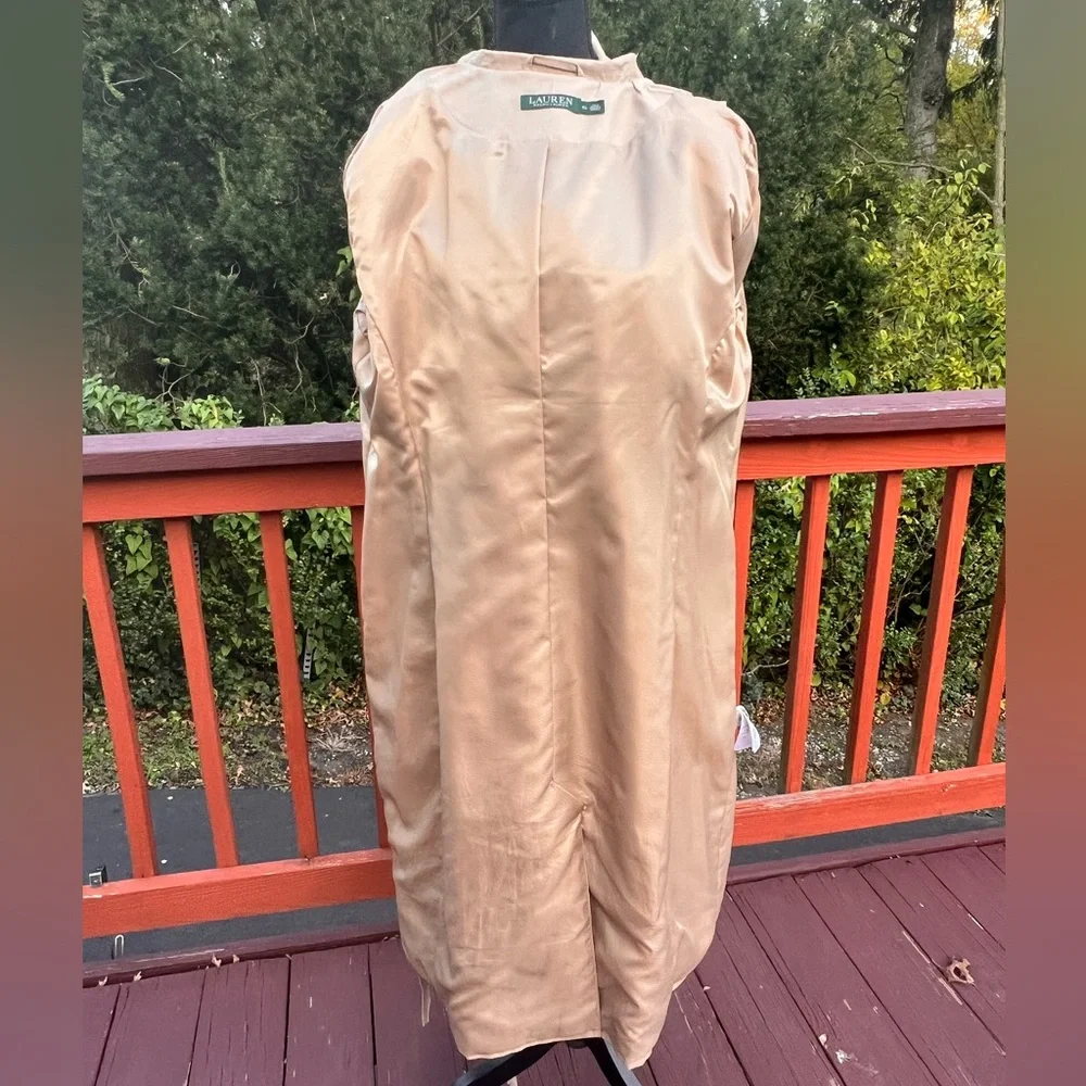❤️🔥LAUREN RALPH ❤️🔥LAUREN BEIGE TRENCH COAT SIZE X-LARGE - Picture 9 of 16